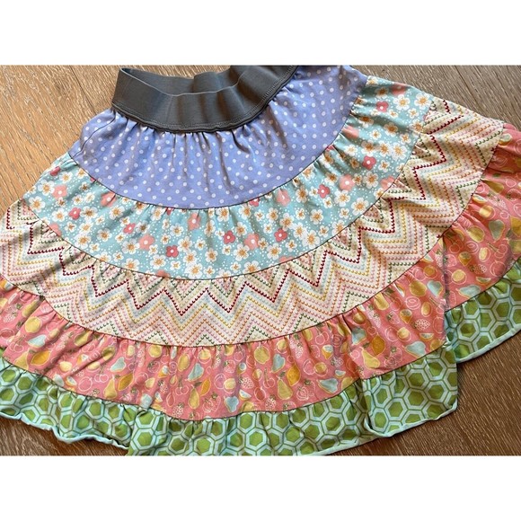 Matilda Jane Fruit Patchwork Girls Skirt Clothing Back To School Sz 6 FAST SHIP! - Picture 3 of 14